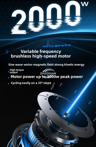 มอเตอร์ไซค์ออฟโรดพับได้รวดเร็ว ความเร็วสูง 60V 1001-2000W สำหรับใช้งานประจำวัน - Product Image 2