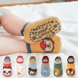 REMOULD Custom Logo Anti Slip Newborn Baby Socks Anti-slip 0-3 Months 6-12 Months Cotton Baby Grip Socks For Boy Girl