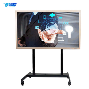 4 bánh xe cơ giới 360 độ di chuyển <span class=keywords><strong>TV</strong></span> di động khung văn phòng hiển thị <span class=keywords><strong>TV</strong></span> giỏ hàng Max 75 inch đứng núi - Product Image 3