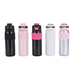 Stainless Steel Insulated Water <b>Bottle</b> 316 Large Capacity Double Spout Pop Up Lid Straw Travel Use - Product Image 4