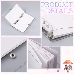Cuaderno de Hojas Sueltas de PVC - Material Escolar para Estudiantes, 240 Páginas Extra Gruesas, Cierres de Anillas Metálicas, Tamaño A5/B5, Digital - Product Image 3