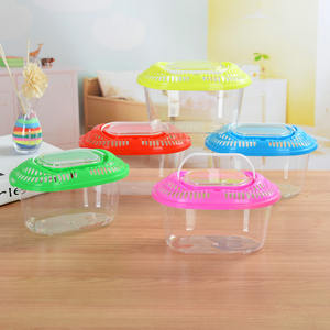 Mini caja de plástico para peces de 18,8 cm, portador de tortugas transparente de mano, tanque de agua para peces y Mascotas - Product Image 1