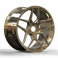 Jantes Concaves en Bronze Forgées à 5 Branches, Tailles 18 19 20 21 22 Pouces, Entraxes 5x112 5x114.3 5x120 5x130 pour Audi RS6 BMW M3/5 BENZ S TESLA