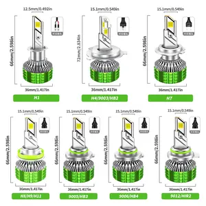 K22 190W נורות פנס LED לרכב בעוצמה גבוהה,H1 H4 9003 HB2 H7 H8 H9 H11 9005 HB3 9006 HB4 9012 HIR2 אביזרי תאורה לרכב