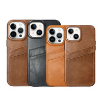 Étui de téléphone en cuir de style professionnel en gros avec porte-cartes pour iPhone 15 Pro Max