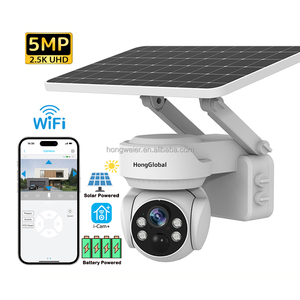 Hongglobal 5MP thông minh ngoài trời năng lượng mặt trời Powered IP PTZ camera giám sát không dây 360 ICAM + Home CCTV năng lượng mặt trời Wifi Camera An Ninh - Product Image 1