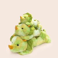 Bantal Boneka Triceratops Lucu, Mainan Dinosaurus Boneka Lembut, Bantal Peluk Tidur, Hadiah Plushie, Custom OEM