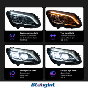 ไฟหน้า LED อุปกรณ์ตกแต่งรถยนต์ เหมาะสำหรับระบบไฟส่องสว่างรถยนต์ 15-21 C-Class W205 ชุดไฟหน้า LED ไฟเลี้ยว S - Product Image 6