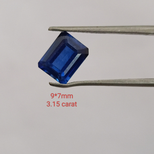 Zafiros Azules Cultivados en Laboratorio de Alta Calidad, Corte Esmeralda, Piedras Sueltas de Primera Calidad para Joyería Fina, para la Elaboración de Joyas - Product Image 1
