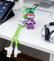 Cable de Carga para Auriculares IOS con Diseño Trenzado Ecológico, Cable de Datos Tipo-C de Doble Entrada para Teléfonos Móviles, Superventas