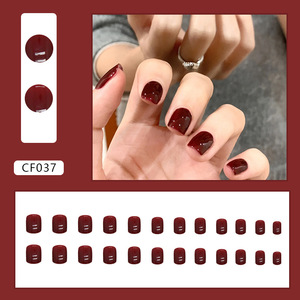Venta caliente de prensa de acrílico <span class=keywords><strong>rojo</strong></span> en las <span class=keywords><strong>uñas</strong></span>, <span class=keywords><strong>uñas</strong></span> postizas cuadradas <span class=keywords><strong>cortas</strong></span>, <span class=keywords><strong>uñas</strong></span> de <span class=keywords><strong>Color</strong></span> sólido personalizadas de alta calidad, vendedores al por mayor - Product Image 2