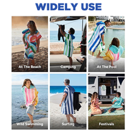 Peignoir de bain à capuche à séchage rapide, poncho de plage, combinaison de natation, combinaison de surf, combinaison de plongée, peignoir absorbant la transpiration, serviettes en microfibre