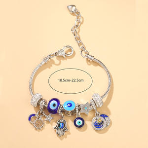 <span class=keywords><strong>Pulsera</strong></span> de Aleación con Diamantes Azules en Forma de Estrella, Estilo Ojo de Diablo, Joyería Exquisita, Moderna y Personalizada, Regalo al por Mayor - Product Image 3
