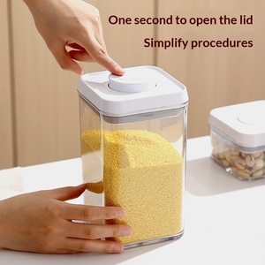 <span class=keywords><strong>Bocaux</strong></span> de cuisine hermétiques anti-humidité à ouverture facile, sans BPA, en plastique transparent, pour aliments secs, collations et céréales - Product Image 2