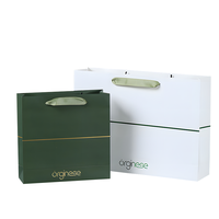 Factory Wholesale Luxury Custom Printed Paperboard Bag Recyclable Packaging for Clothing Shoes Gifts Flexiloop Handle Open Mouth