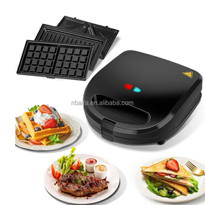 Aifa Desayuno Queso A LA Parrilla Huevo Tocino Filete Desayuno Sandwichera Eléctrica 3 en 1 Con Platos Antiadherentes - Product Image 1