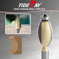 TIDEWAY Alat Pertukangan Kayu Berlapis Timah OEM/ODM, Mata Bor Tipe Paku Samping, Tipe Lengkung, Pemotong TCT untuk Pembuatan Alur