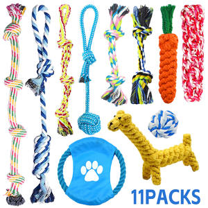 Venta al por mayor juguetes interactivos para perros Paquete de 15 para Limpieza de dientes y variedad divertida juego de regalos para perros cachorro dentición juguetes de lujo para masticar perros - Product Image 6