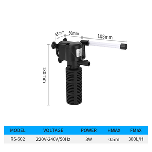 Moderner Umweltfreundlicher Ultra-Leiser Mini-Schildkröten-Tank Aquariumfilter Tauchtyp Drei-in-Eins Sauerstoff-Booster <span class=keywords><strong>Aquarium</strong></span>-Zubehör - Product Image 2