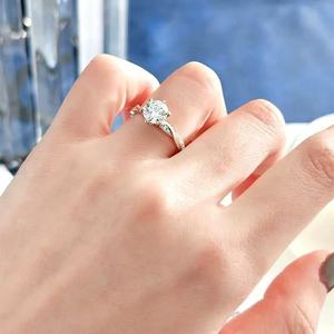 Bague en diamant Moissanite 3CT pour femmes, réglable, fiançailles, mariage, mode, luxe, DVVS1, métal or 18 carats, bijoux en gros, personnalisable - Product Image 4