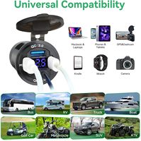 Tomacorriente USB de 12V, 78W, 4 Puertos, 2 USB-C PD30W y 2 Cargadores Rápidos QC3.0