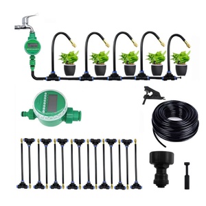 <b>Outdoor</b> Cooling Patio Fan Cooler Water Mist Garden Automatic Nozzles Misting <b>Timer</b> Controller Watering Irrigation System - Product Image 1