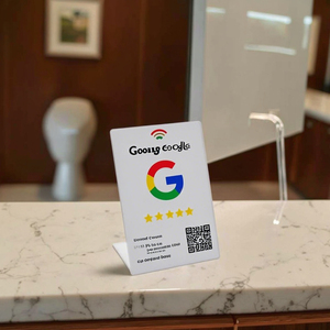 Tapfive <span class=keywords><strong>NFC</strong></span> biểu tượng tùy chỉnh QR mã thẻ kinh doanh đứng PVC RFID không tiếp xúc Google xem xét khách sạn Phương tiện truyền thông xã hội menu ứng dụng - Product Image 5