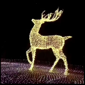 Décoration de Noël extérieure, grand motif de renne lumineux à LED pour décorations de rue - Product Image 3