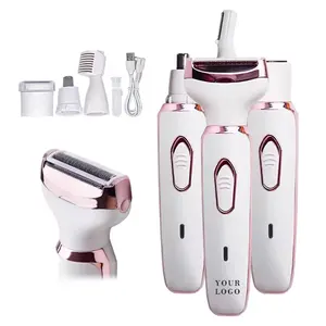 Electric Shaver For Women Cordless Rechargeable 4 In 1 Women Razor Portable Hair Removal For Face Arm Bikini