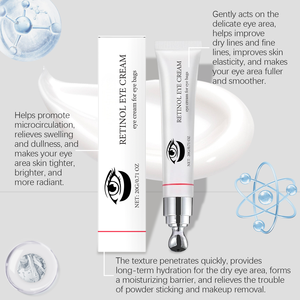 Crème pour les yeux raffermissante au rétinol 20g OEM Étiquette privée Resserrer Atténuer les rides Collagène Hydrater Vegan - Product Image 2