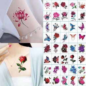 สติ๊กเกอร์ลายสัก 3 มิติ รุ่นล่าสุดปี 2024 ลายผีเสื้อ พร้อมขายส่งราคาถูก สติ๊กเกอร์ลายสักเฮนน่า ลายดอกไม้ - Product Image 4