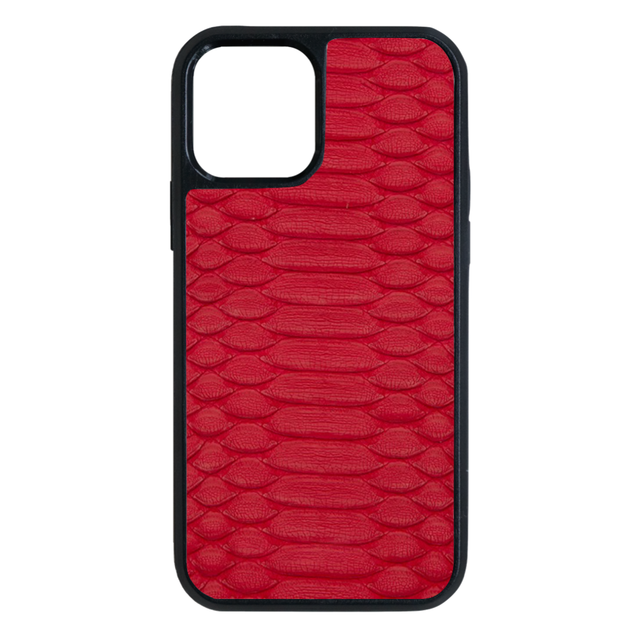 Custom Real Exotic Genuine Red Snake Skin Leather Phone Back Cover Mobile Cellphone Case for Iphone 12 13 14 15 Plus Pro