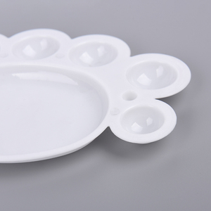 Paleta de bandeja Xin Bowen paleta de plástico para chico estudiante para acrílico óleo acuarela artesanía DIY arte pintura paleta 16,5 cm - Product Image 5