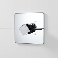 Ensemble de robinetterie de douche à effet pluie en laiton de luxe avec mitigeur dissimulé à 2 voies