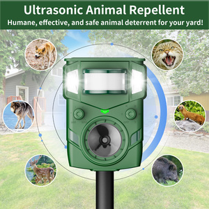 Espantapájaros LED Solar ultrasónico Animal repelente al aire libre impermeable repelente disuasorio para perro gato pájaro repelente de plagas - Product Image 4
