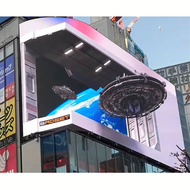 Naked Eye 3D Matrix Led Display Mechanical Billboard Advertising Led Stage Sequin Backdrop Signs Energy Saving LED Videowall