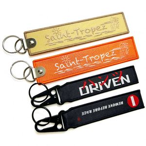 Custom Design <b>Ribbon</b> Embroidery Brand Name Strap Wrist Lanyards Keychain Short Lanyard - Product Image 1