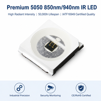 Chip LED Inframerah SMD 5050 850nm 940nm 0.5W-3W Berdaya Tinggi dari Epistar untuk Kamera Keamanan Berkinerja Tinggi dan Sensor Industri ODM