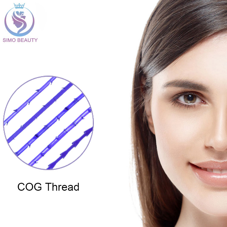 Absorbable thread korea barbed COG 3D 4D PDO thread injectable collagen for face lift