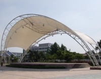 Tente à membrane pour événements, structure en membrane tendue en PVC pour couverture de scène de festival de musique, installation rapide, abri extérieur résistant aux intempéries