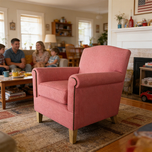 Meilleur <span class=keywords><strong>Fauteuil</strong></span> <span class=keywords><strong>Club</strong></span> Classique Durable pour la Maison, avec Structure en Bois Massif et Revêtement en Velours/Lin/Cuir Véritable, Idéal pour la Détente - Product Image 2