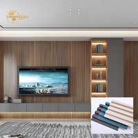 Panneau mural rainuré WPC à installation facile, lambris rainuré, panneau de grille, imperméable, ignifuge, décoration intérieure pour la rénovation de villas