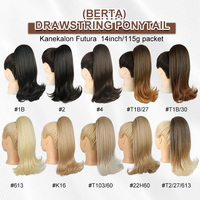 Julianna Wholesale Extensions de cheveux synthétiques de haute qualité, tissage court et rebondissant, postiche à cordon, queue de cheval en fibre Futura