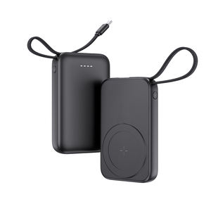 Chargeur de téléphone intelligent Banque d'alimentation magnétique sans fil 10000mAh avec câble de type C intégré pour entrée et sortie PD20W <span class=keywords><strong>Mag</strong></span> Battery Pack - Product Image 6