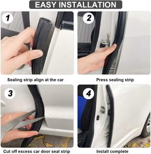 מוצרי גומי לרכב רצועת אטם גומי דלת חלון לרכב EPDM רצועת גומי אטם - Product Image 5