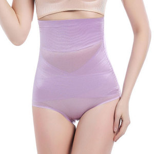 Culotte gainante taille haute sans couture pour femme, contrôle du ventre, rehaussement des hanches, en nylon noir fin, pour usage post-partum - Product Image 3