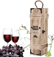 Boîte cadeau en bois pour un seul vin, boîte de rangement pour vin en bois de Paulownia, boîte pour une seule bouteille de vin rouge, boîte pour mariage, anniversaire