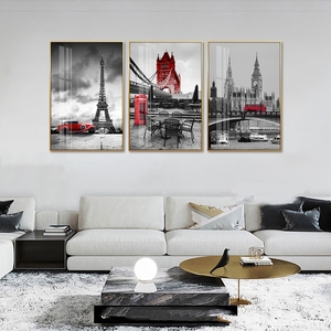 Huamiao 40*60cm Cityscape scenery Photography Painting Cool Tonality Wall Art Decor Crystal Porcelain Painting