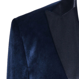 <span class=keywords><strong>Blazer</strong></span> da <span class=keywords><strong>uomo</strong></span> in velluto classico slim fit monopetto stile italiano, <span class=keywords><strong>blu</strong></span> scuro, elasticizzato, traspirante e antipiega - Product Image 3