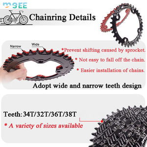 SeeMore Selection Pédalier de VTT Creux Intégré 170mm 104 BCD 32-38T pour VTT Jeu de pédaliers de plateau - Product Image 5